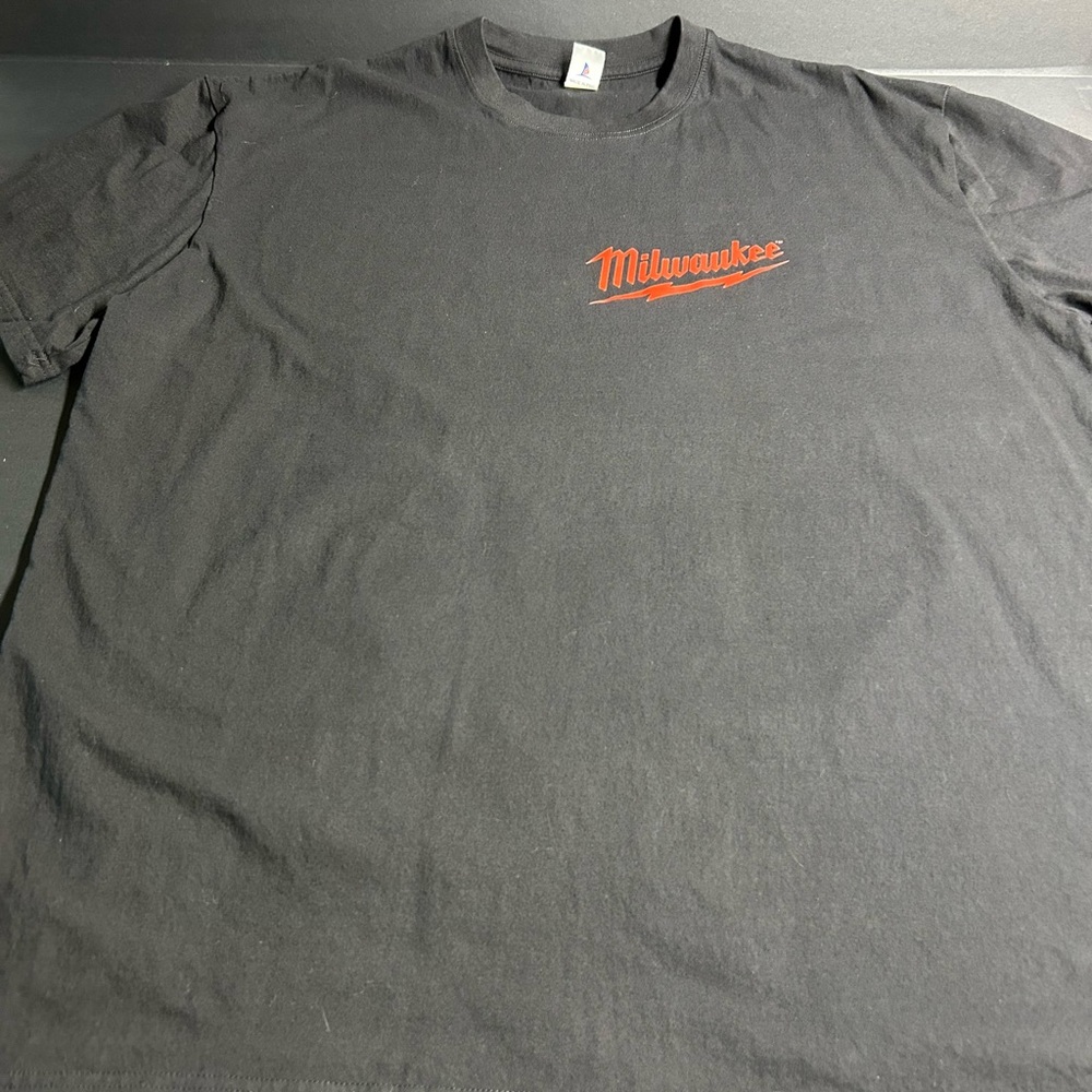 Milwaukee Black‎ Short Sleeve Tee W/ Graphic back.